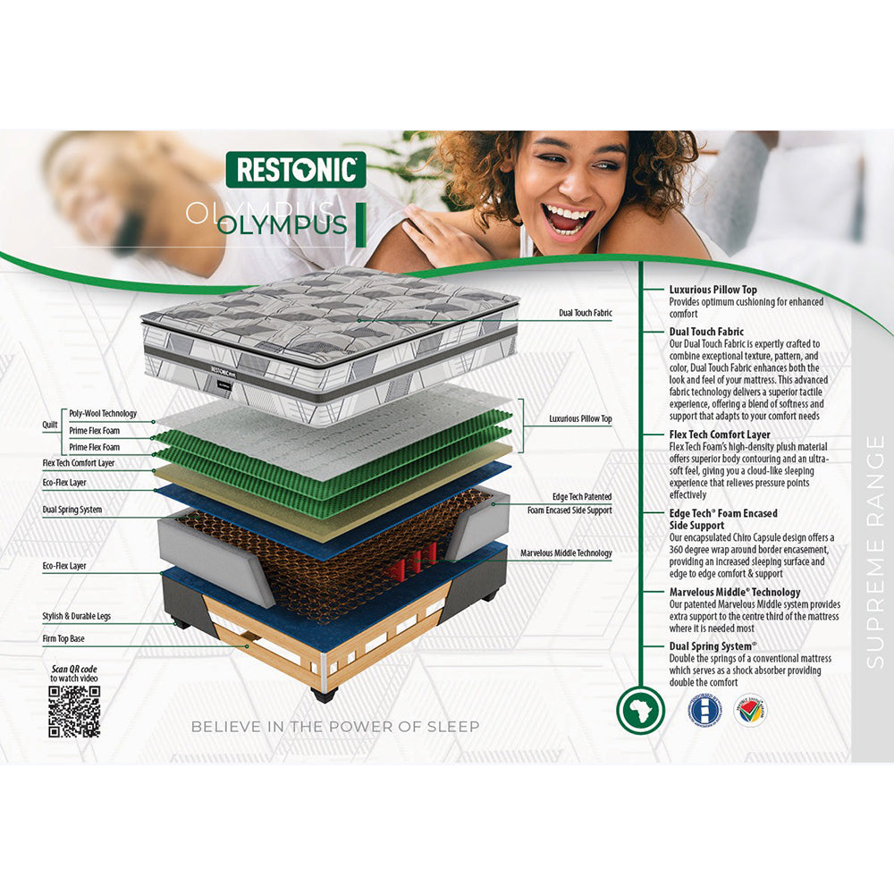 Restonic Olympus Plush Double Bed Set Standard Length-zoom-6