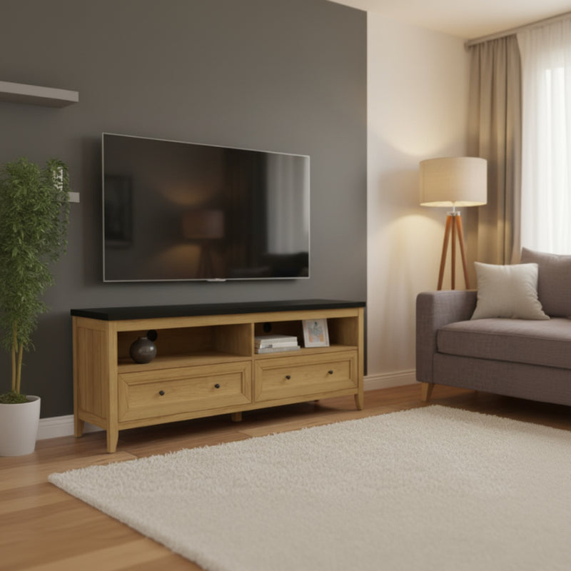 Dell Plasma Unit Oak/Moss Finish-zoom-