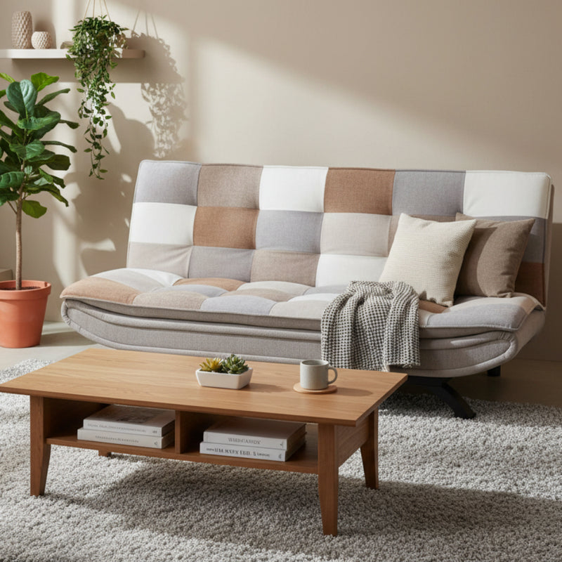 Faith Sleeper Couch Patchwork Fabric-zoom-