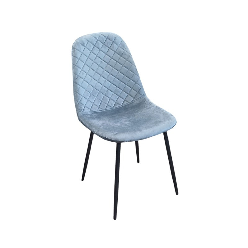Hadley Dining Chair Dark Grey Velvet Fabric-zoom-1