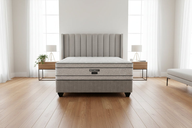 Restonic Dream Scape Medium Single Bed Set Extra Length-zoom-