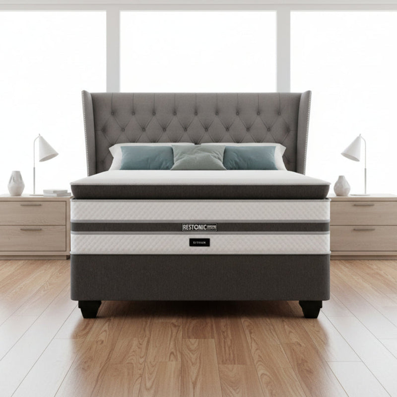 Restonic Elysian Plush Double Bed Set Standard Length-zoom-