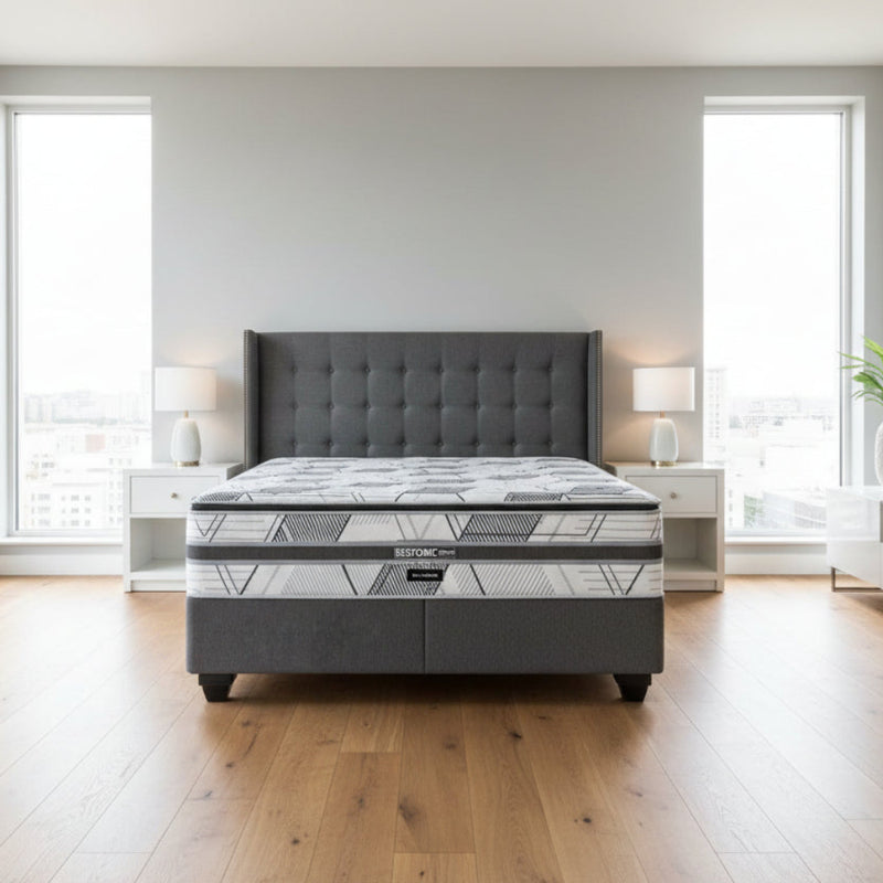 Restonic Olympus Plush Double Bed Set Standard Length-zoom-