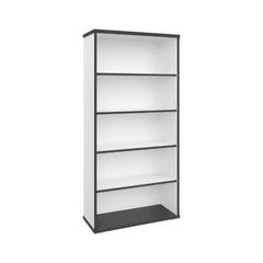 Bookshelf with four shelves on a white background