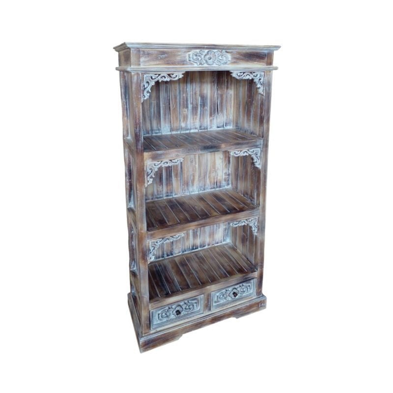 Barton Bookcase White Wash Mahogany H1800-zoom-