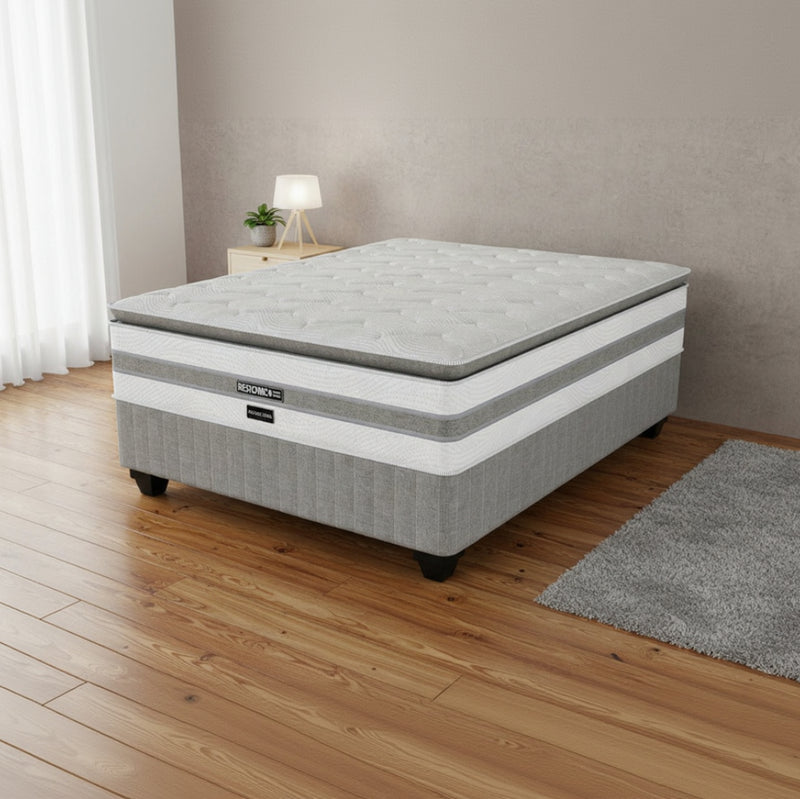 Restonic Pocket Cool Medium King Bed Set Standard Length-zoom-