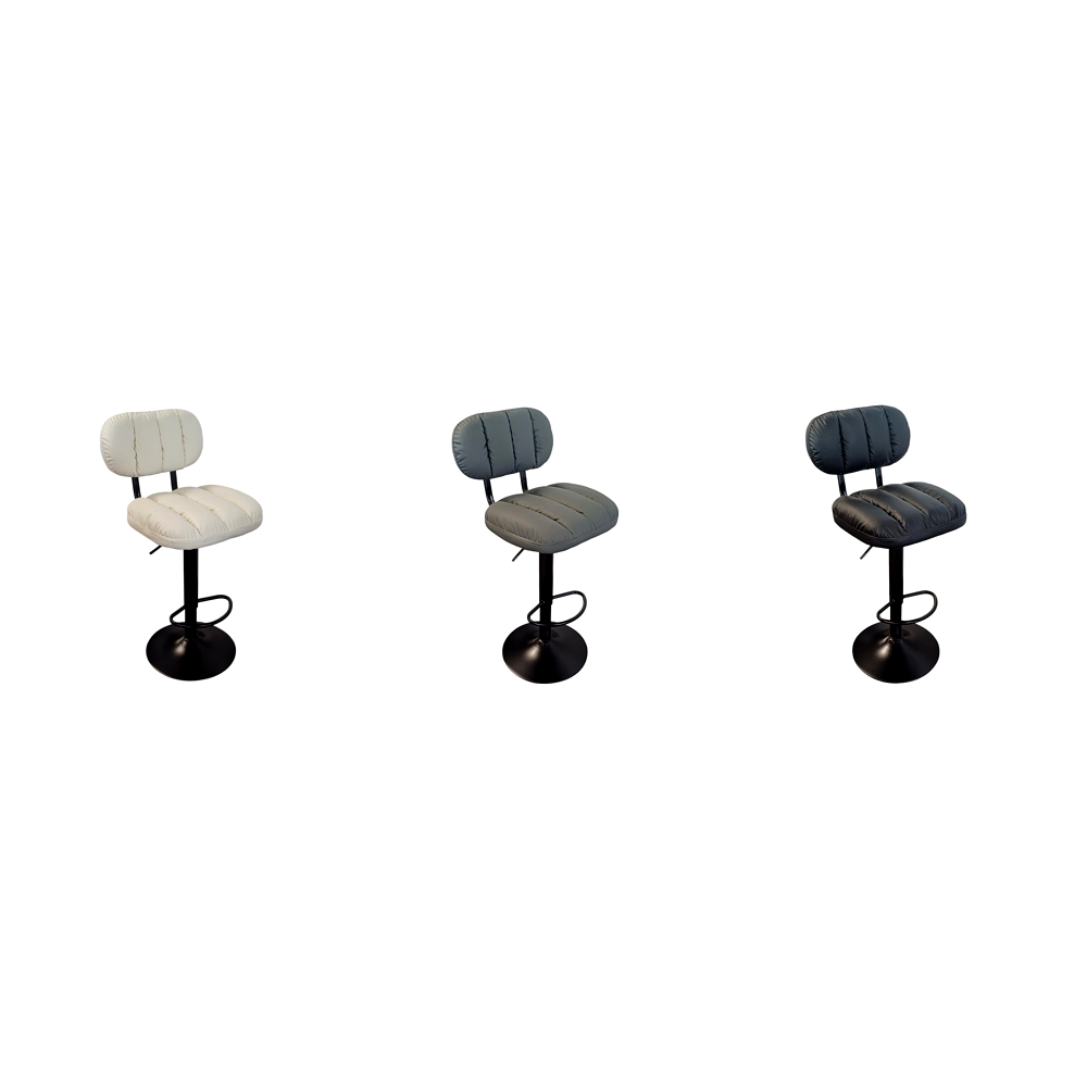 Mojo Bar Chair White PU Black Frame